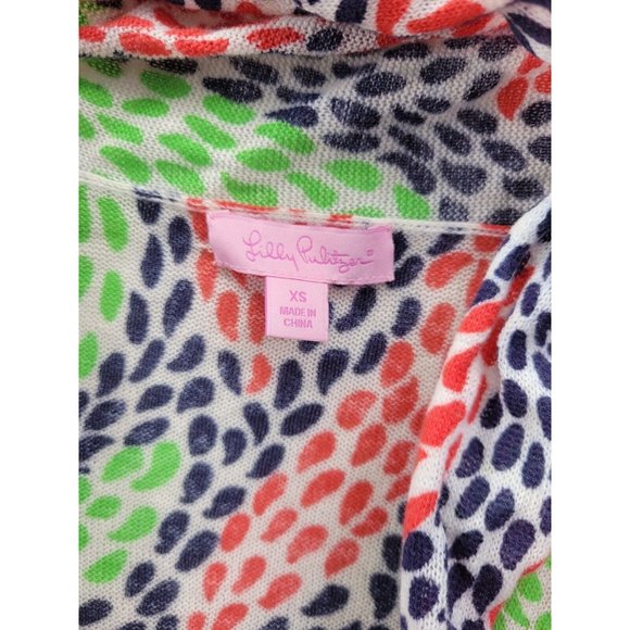 Lilly Pulitzer Connell Sweater Open Call Womens XS Cardigan Open Front Knit - Picture 6 of 9